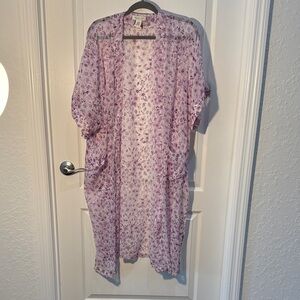 Rachel Zoe Lavender Floral Kimono OSFA